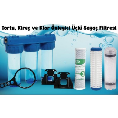Daire & Bina Girişi Pas Kireç Önleyici Su Arıtma Üçlü