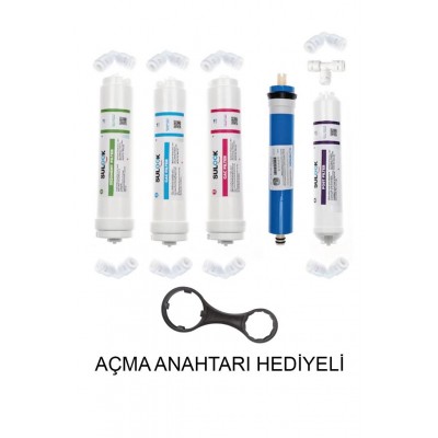 Hyundai Su Arıtma Cihazı HND-35 ve HW-100 UP Uyumlu 5'li Filtre Seti