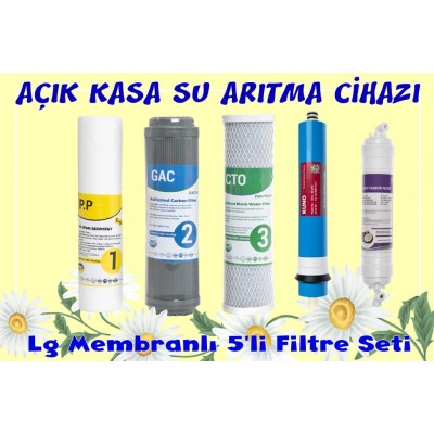 İhlas Uyumlu Su Arıtma Filtresi Seti 5 li  Lg Membran Filtre Seti