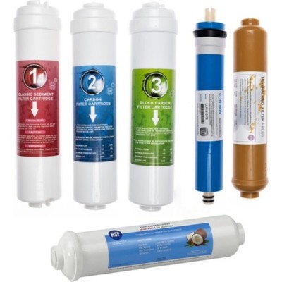 Kapalı Kasa Su Arıtma Cihazı Uyumlu 6'lı Filtre Seti Vontron Membranlı (Mineral Filtre)