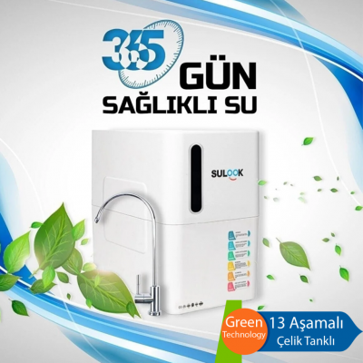 Su Arıtma Cihazı 13 Aşamalı 80 GPD Membranlı Mineral Ve Detoks Filtreli Çelik Tanklı