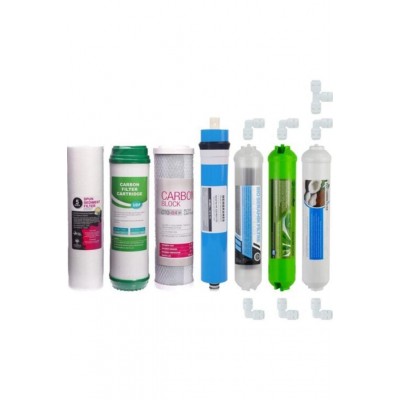 Su Arıtma Cihazı Filtresi 7'li Filtre Seti Paket Açık Kasa Quick Bağlantılı