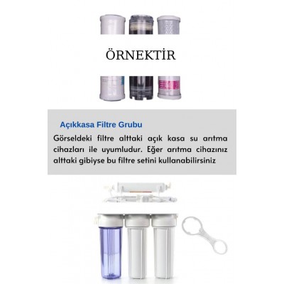 Sulook Açık Kasa Su Arıtma Cihazı 3'lü Filtre Seti+açma Anahtarı Hediye