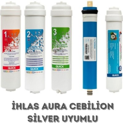 Sulook Aura Cebilon Silver Su Arıtma Cihazı Uyumlu 5li Filtre Set