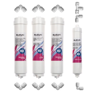 Suzukı Technology 12 Inç Kapalı Kasa Su Arıtma Cihazı Membransız Tam Set (4 Filtre)