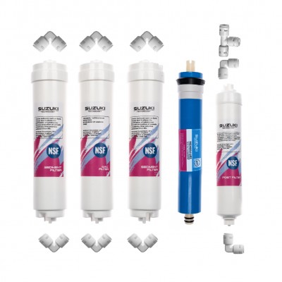 Suzukı Technology 12 Inç Kapalı Kasa Su Arıtma Cihazı Tam Set (5 Filtre)